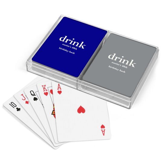 Big Word Drink Double Deck Playing Cards